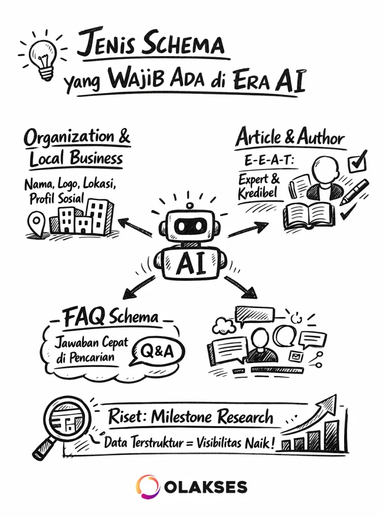 infografis jenis-jenis schema markup