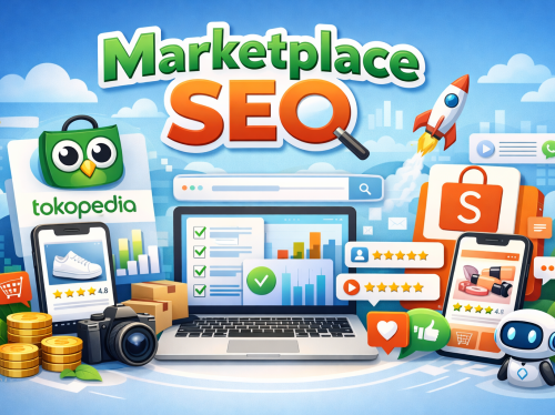 Marketplace SEO di Tokopedia dan Shopee bukan soal keyword semata. Sebagai Business Owner, Anda perlu memahami bahwa algoritma kedua platform ini mempertimbangkan relevansi judul produk, kualitas gambar, performa toko, dan ulasan pembeli secara bersamaan. Panduan AEO Writing ini menjelaskan langkah-langkah konkret yang bisa Anda terapkan hari ini untuk mendorong produk Anda muncul di halaman pertama pencarian marketplace dan berpotensi dikutip oleh AI search engine seperti ChatGPT dan Perplexity. Marketplace SEO di Tokopedia dan Shopee bukan soal keyword semata. Sebagai Business Owner, Anda perlu memahami bahwa algoritma kedua platform ini mempertimbangkan relevansi judul produk, kualitas gambar, performa toko, dan ulasan pembeli secara bersamaan. Panduan AEO Writing ini menjelaskan langkah-langkah konkret yang bisa Anda terapkan hari ini untuk mendorong produk Anda muncul di halaman pertama pencarian marketplace dan berpotensi dikutip oleh AI search engine seperti ChatGPT dan Perplexity.