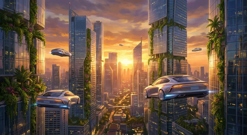 Hasil Nano Banana, Prompt 2: Jakarta Futuristik