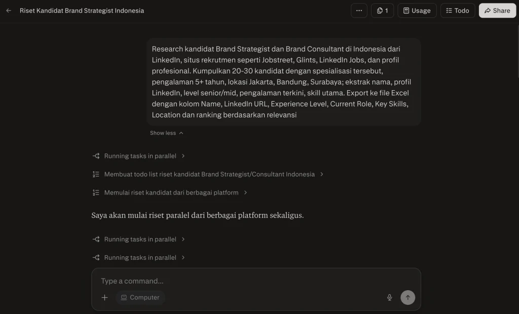 Langkah 2 Cara Menggunakan Perplexity untuk Talen Pooling