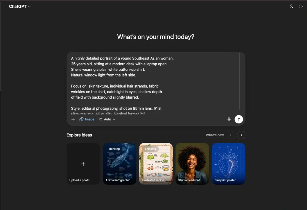 Akses ChatGPT Image 2.0 langsung bisa dari chat