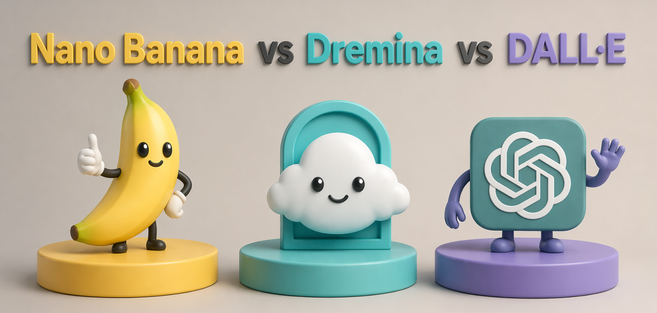 nanobanana vs dremina vs dall e