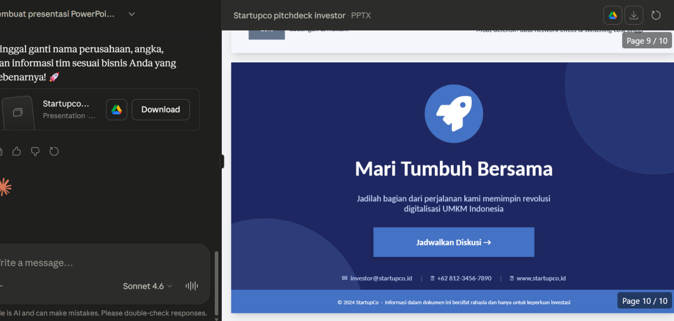 Cara Pakai Claude AI Free untuk Bikin Slide PowerPoint (PPT) 2026
