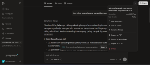Cara Ekspor Data Riset dari Perplexity AI