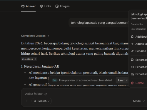 Cara Ekspor Data Riset dari Perplexity AI