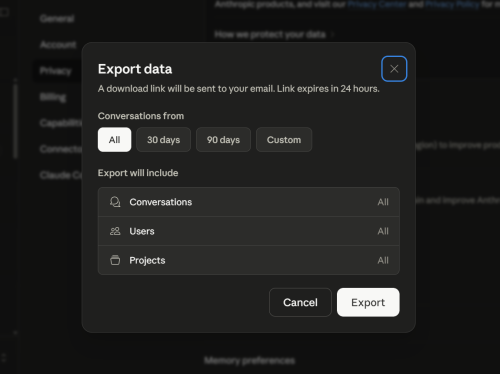 Cara Export Isi Percakapan Claude AI