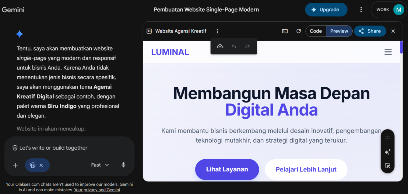 Cara Menggunakan Gemini AI untuk Membuat Website