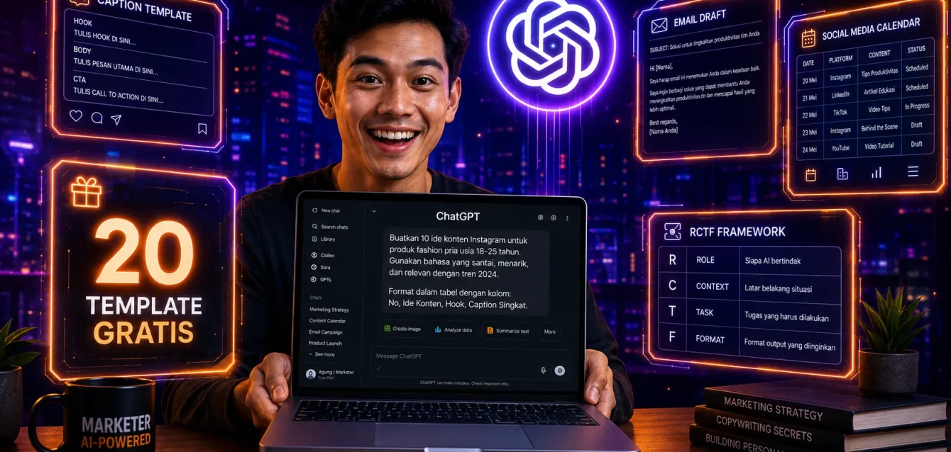 template prompt gratis chatgpt
