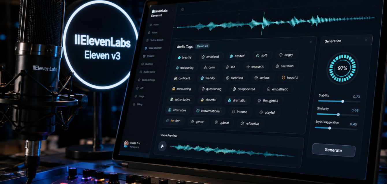 Daftar Audio Tags Eleven v3 ElevenLabs yang Wajib Diketahui untuk Hasil Voice Over Profesional Daftar Audio Tags Eleven v3 ElevenLabs yang Wajib Diketahui untuk Hasil Voice Over Profesional