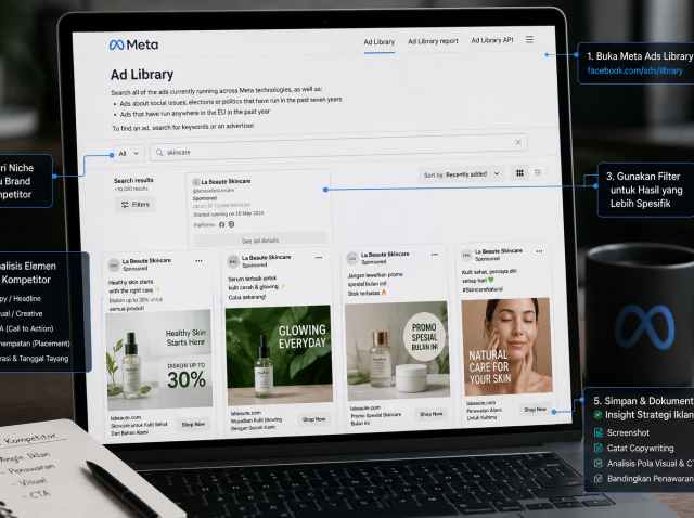 Cara Menggunakan Meta Ads Library untuk Riset Strategi Iklan Kompetitor
