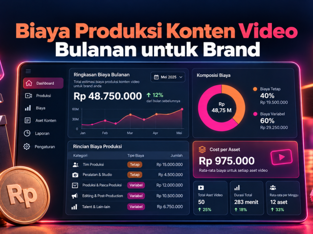 Biaya Produksi Konten Video Bulanan Untuk Brand
