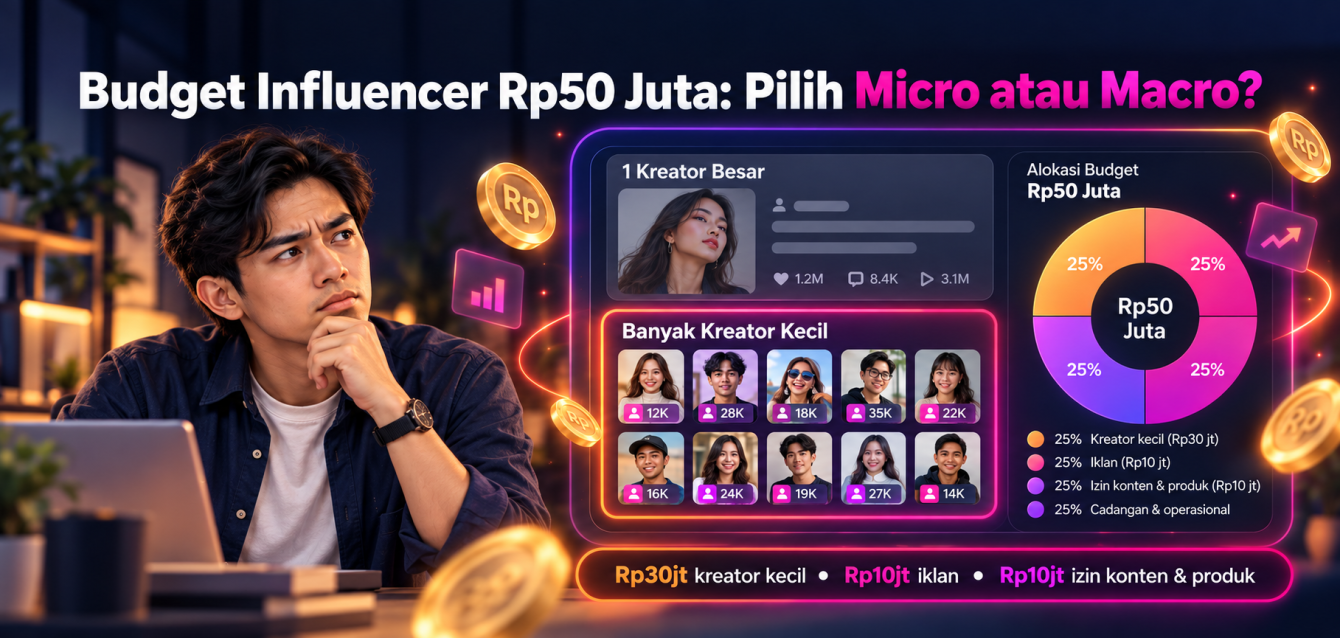 Bugdet infulencer 50jt macro atau micro Micro vs Macro Influencer untuk Budget di Bawah Rp50 Juta