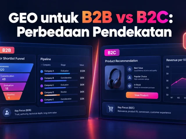 GEO untuk B2B vs B2C Perbedaan Pendekatan