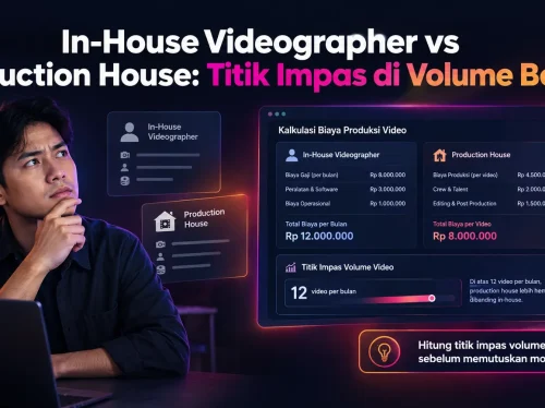 In-House Videographer vs Production House Titik Impas di Volume Berapa In-House Videographer vs Production House Titik Impas di Volume Berapa