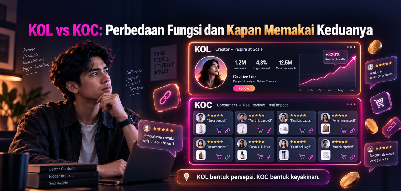 KOL vs KOC: Perbedaan Fungsi dan Kapan Memakai Keduanya