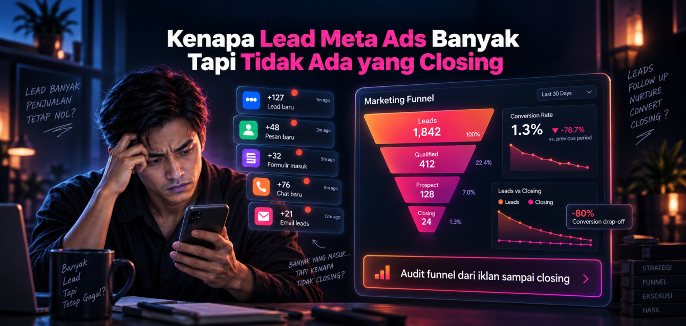 Kenapa Lead dari Meta Ads Banyak Tapi Tidak Ada yang Closing