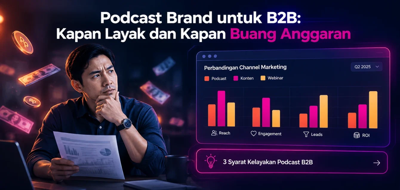Podcast Brand untuk B2B Kapan Layak dan Kapan Buang Anggaran