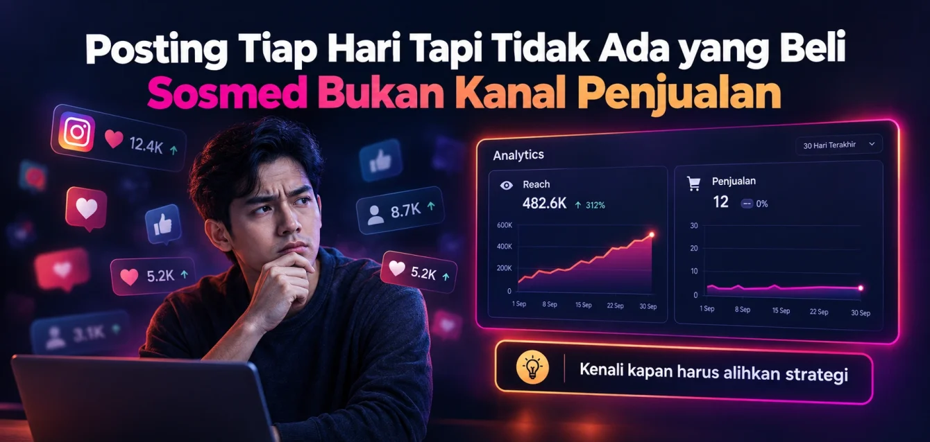 Posting Tiap Hari Tapi Tidak Ada yang Beli Kapan Sosmed Bukan Kanal Penjualan Posting Tiap Hari Tapi Tidak Ada yang Beli Kapan Sosmed Bukan Kanal Penjualan