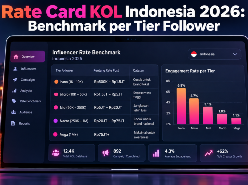 Rate card KOL WEBP Rate Card KOL Indonesia 2026