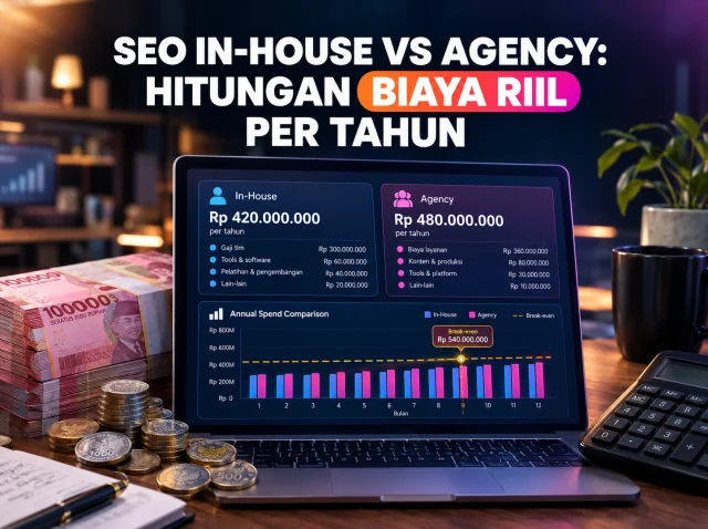 SEO In-House vs Agency Hitungan Biaya Riil per Tahun SEO In-House vs Agency Hitungan Biaya Riil per Tahun